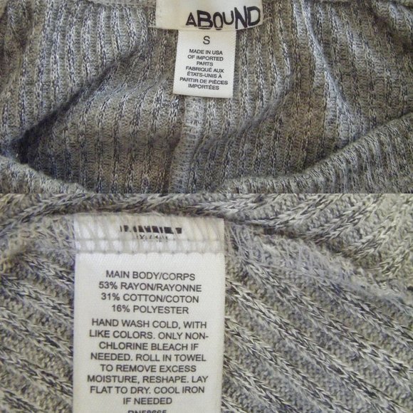 Heathered Gray Ribbed Knit A Line Skirt Size Small - Picture 6 of 6